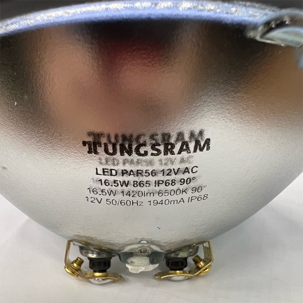 Лампа Тунгсрам PAR56 мощностью 16,5 Ватт на 12 Вольт для подводной подсветки, холодный дневной свет
