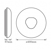 Светильник светодиодный SMART WIFI ORBIS DONUT RD TW WT 26W 3000-6500K 220V 2400Lm 400mm Ledvance