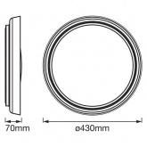 Светильник светодиодный SMART WIFI ORBIS PLATE RD TW WT 26W 3000-6500K 220V 2400Lm D430mm Ledvance