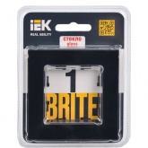 Рамка на 1 пост IEK BRITE стекло черный (РУ-1-2-БрЧ)