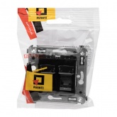 Компьютерная розетка RJ-45 в стену DKC Avanti, кат.6 двойная, Черный квадрат