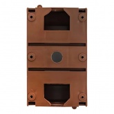 Бокс пластиковый накладной EKF PROxima КМПН 1/4 4 модуля,темное дерево