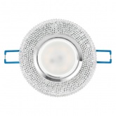 Светильник ЭРА DK LD1 WH декор c LED подсветкой, прозрачный (5055398673294)