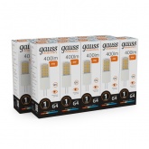 Лампа светодиодная Gauss Elementary 4W 400Lm 3000K 12V G4 керамика LED 1/10/200