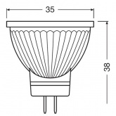 Лампа светодиодная LED PARATHOM MR11 GL 4,2W/840 4000K (35W) 12V GU4 36° 360Lm Osram