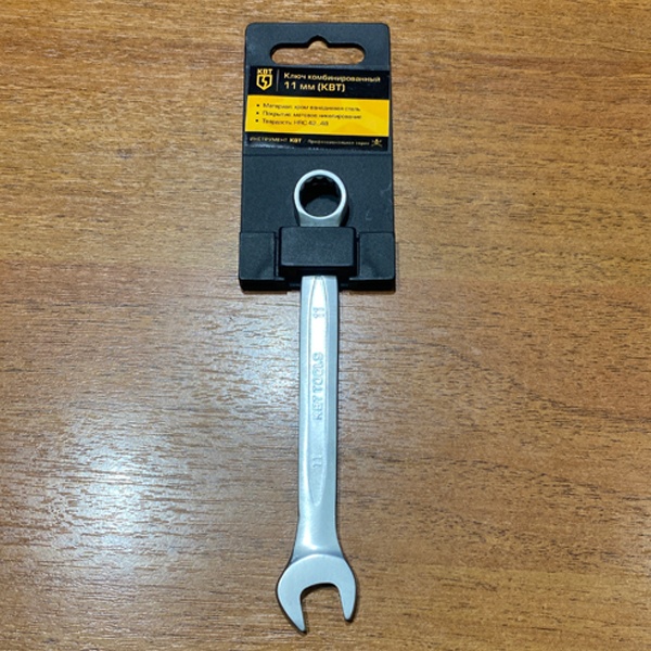 Ключ рожковый, накидной КВТ для монтажа резьбовых соединений, размером 11 мм