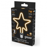 Лампа Gauss Filament Artline Star 7W 580lm 2700К Е27 milky LED