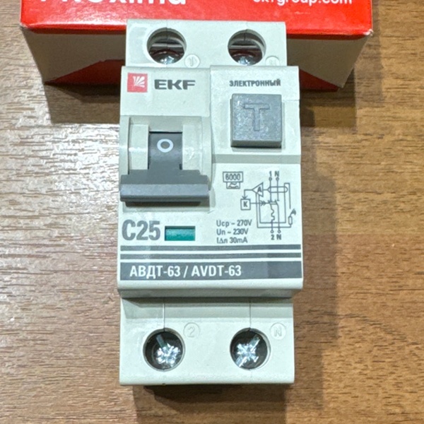 Дифавтомат ЕКФ в двухмодульном корпусе с типом защиты А