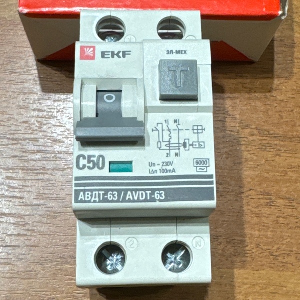 Компактный автоматический выключатель дифференциального тока ЕКФ типа AС