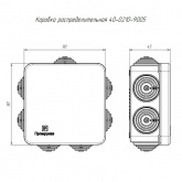 Коробка распаячная 80х80х40 мм для о/п безгалогенная (HF) черная [уп.105шт] IP55 Промрукав