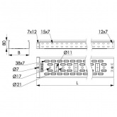 Лоток листовой перфорированный S5 150х80 мм L3000 оцинкованный DKC