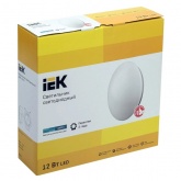 Светильник LED ДПБ 1001 12Вт IP20 4000K круг белый IEK