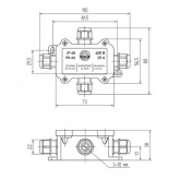 Коробка распределительная Fortisflex герметичная MG Box S-4 4 выхода 400В черный IP68