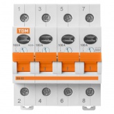 Выключатель нагрузки ВН-32 4P 100A трехфазный TDM (рубильник)