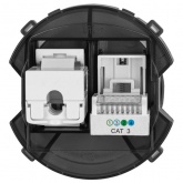 Розетка двойная Байкал RJ11+ RJ45 агат TDM