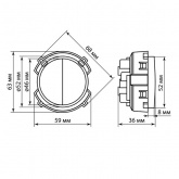 Кнопочный выключатель двухклавишный TDM Байкал 16А 250В платина