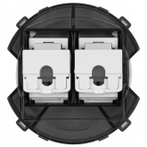 Розетка компьютерная двойная Байкал RJ45 платина TDM