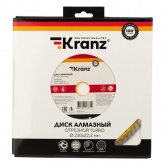 Диск алмазный отрезной Turbo 230x22.2 мм Kranz