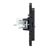 Механизм двойной компьютерной розетки EKF RJ45 кат.5 Стокгольм черный