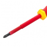 Отвертка диэлектрическая крестовая EKF Basic Master PZ2x100 мм VDE 1000В