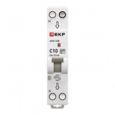 Дифавтомат EKF PROxima АВДТ-63М 1P+N C10А 10мА тип АС однофазный электронный 6кА 1 модуль (дифференциальный автомат, АВДТ)