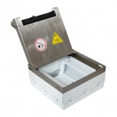 Лючок напольный EKF С-Line 6 под 6 механизмов 45х45мм из нержавеющей стали IP30 серебристый металлик