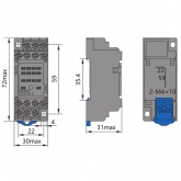 Розетка Chint CZY14A для JZX-22F(D) с 4 контактами