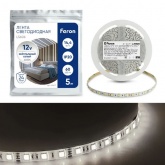 Светодиодная лента Feron LS606 60SMD(5050) 14.4W/m 12V IP20 5000x10x2.32mm 4000К нейтральный белый