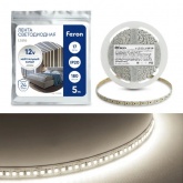 Светодиодная лента Feron LS616 180SMD(2835) 17W/m 12V IP20 5000x10x1,22mm 4000К нейтральный белый