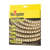Светодиодная лента Navigator 14 457 NLS-2835WW168-16-IP20-12V 16W 3000K (увеличенной мощности)