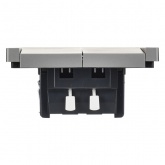 Выключатель жалюзи кнопочный ИЭК FORTE&PIANO FP511 10А сталь