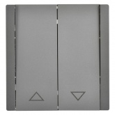 Выключатель жалюзи кнопочный ИЭК FORTE&PIANO FP511 10А сталь