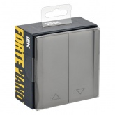 Выключатель жалюзи кнопочный ИЭК FORTE&PIANO FP511 10А сталь