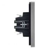 Выключатель жалюзи кнопочный ИЭК FORTE&PIANO FP511 10А сталь