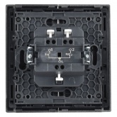 Выключатель жалюзи кнопочный ИЭК FORTE&PIANO FP511 10А сталь