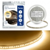 Светодиодная LED лента Feron LS502 180SMD(2835)/м 16W/m 24V 5000х10х1.22мм 3000К IP20