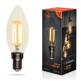 Лампа филаментная светодиодная свеча Rexant CN35 7,5Вт 2700K E14 600Лм диммируемая, прозрачная колба