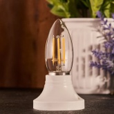 Лампа филаментная светодиодная свеча Rexant CN35 7,5Вт 2700K E27 600Лм диммируемая, прозрачная колба