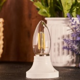 Лампа филаментная светодиодная свеча Rexant CN35 7,5Вт 4000K E27 600Лм диммируемая, прозрачная колба