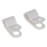 Кабельная скоба Rexant под винт 9 мм, белая [упаковка 50 шт]