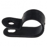 Кабельная скоба Rexant под винт 12 мм, черная [упаковка 50 шт]