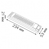 Блок питания для светодиодной ленты Gauss LED Strip PS 150W 12V IP20 ультратонкий для лайтбоксов