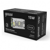 Блок питания для светодиодной ленты Gauss LED Strip PS 15W 12V IP20 ультратонкий для лайтбоксов