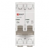 Автоматический выключатель EKF PROxima ВА 47-63N 6А 2P C 4,5кА (автомат электрический)
