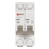 Автоматический выключатель EKF PROxima ВА 47-63N 8А 2P C 4,5кА (автомат электрический)