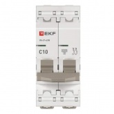 Автоматический выключатель EKF PROxima ВА 47-63N 10А 2P C 4,5кА (автомат электрический)