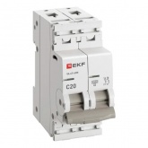 Автоматический выключатель EKF PROxima ВА 47-63N 20А 2P C 4,5кА (автомат электрический)
