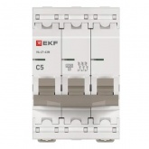 Автоматический выключатель EKF PROxima ВА 47-63N 5А 3P C 4,5кА (автомат электрический)