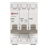 Автоматический выключатель EKF PROxima ВА 47-63N 6А 3P C 4,5кА (автомат электрический)