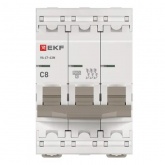 Автоматический выключатель EKF PROxima ВА 47-63N 8А 3P C 4,5кА (автомат электрический)